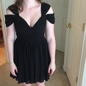 Black off the shoulder dress